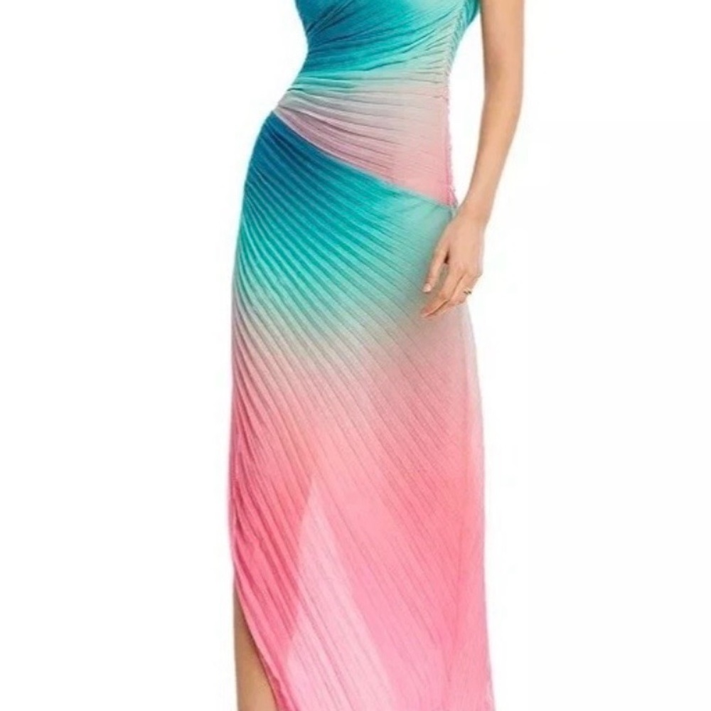 BNWT Rocco Sand Ombré One-Shoulder Maxi Dress - Size XS - Picture 6 of 9